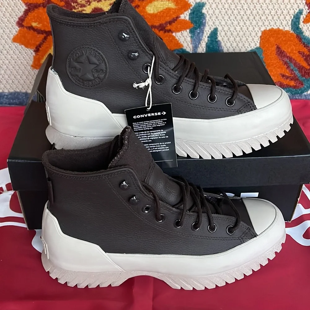 Converse A00911C CTAS LUGGED 2.0 CC HI VELVET BROWN/PAPYRUS/WHITE WMNS Platforms